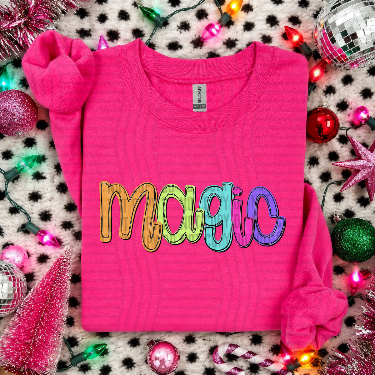 Magic-Christmas script words (Caplinger) DTF Transfer