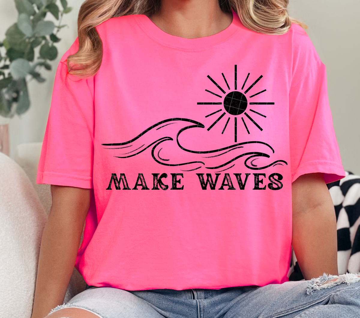 Make waves BLACK (40e) DTF Transfer