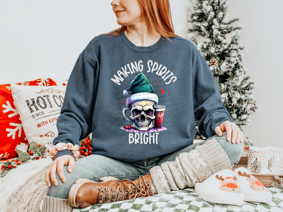 Making Spirits Bright Skellie Mug 42794 DTF transfer