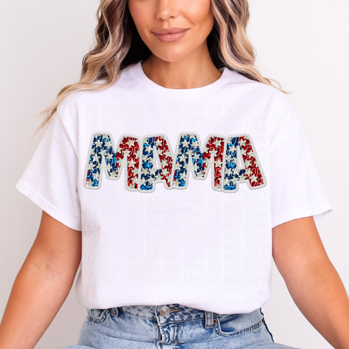 Mama Glitter Stars (CITY) DTF transfer