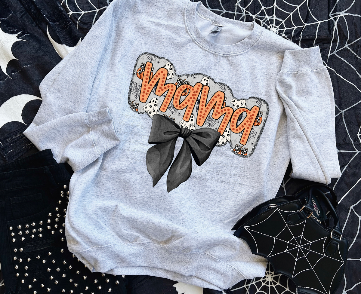 Mama Black Bow Halloween 59944 DTF Transfer