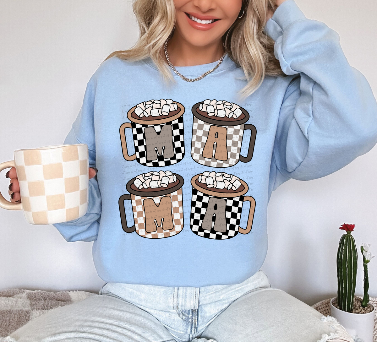 Mama Checker Cocoa 81740 DTF Transfer