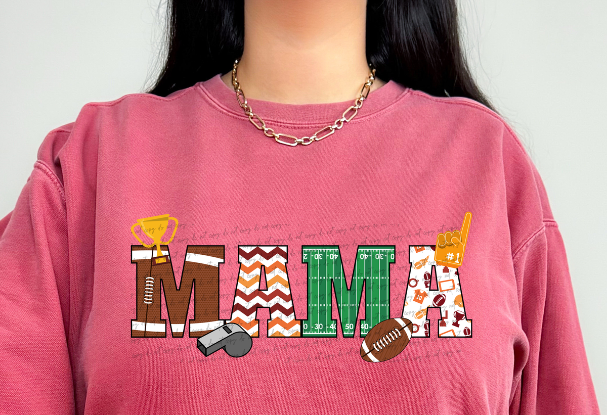 Mama Football (Front Print) 61183 DTF Transfer