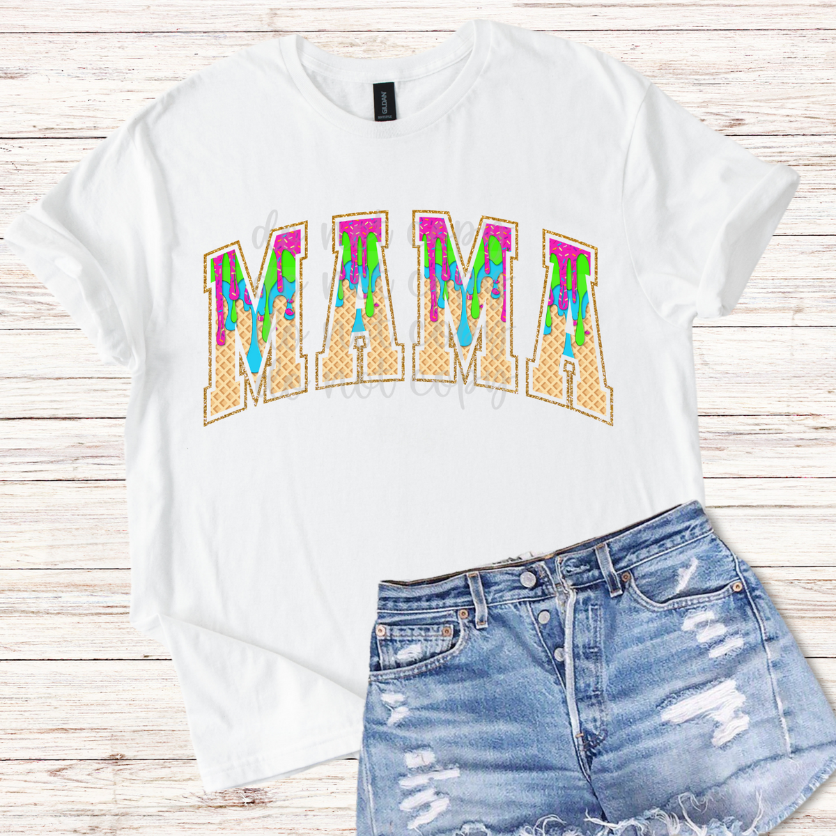 Mama neon drip (Parker) 102751 DTF transfer