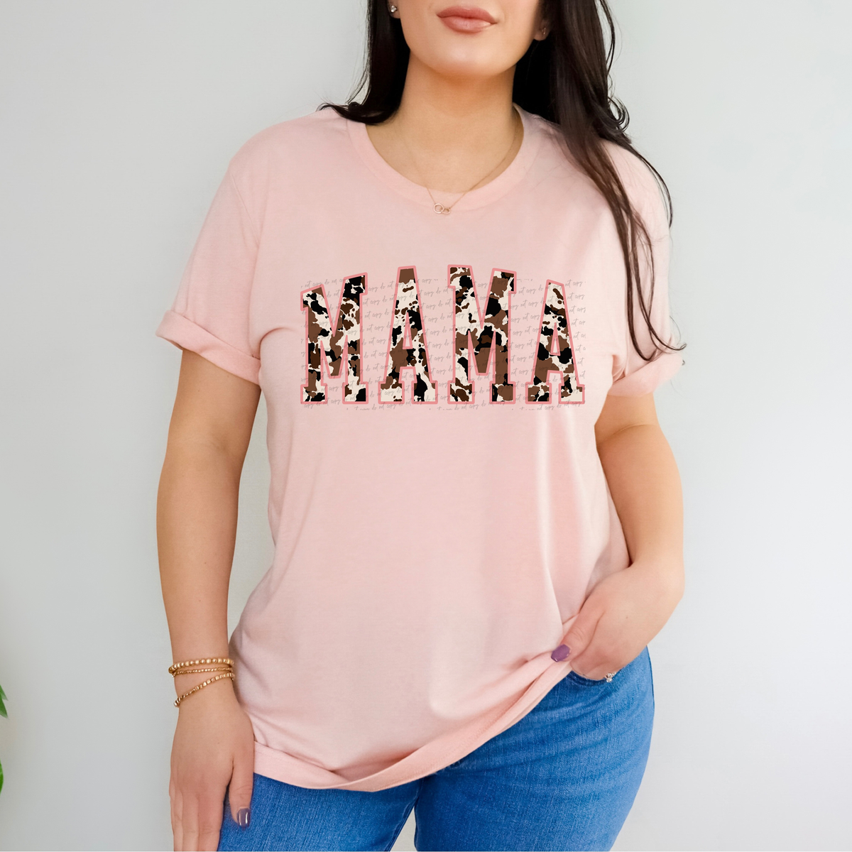 Mama Varsity Cow Pink 81589 DTF Transfer