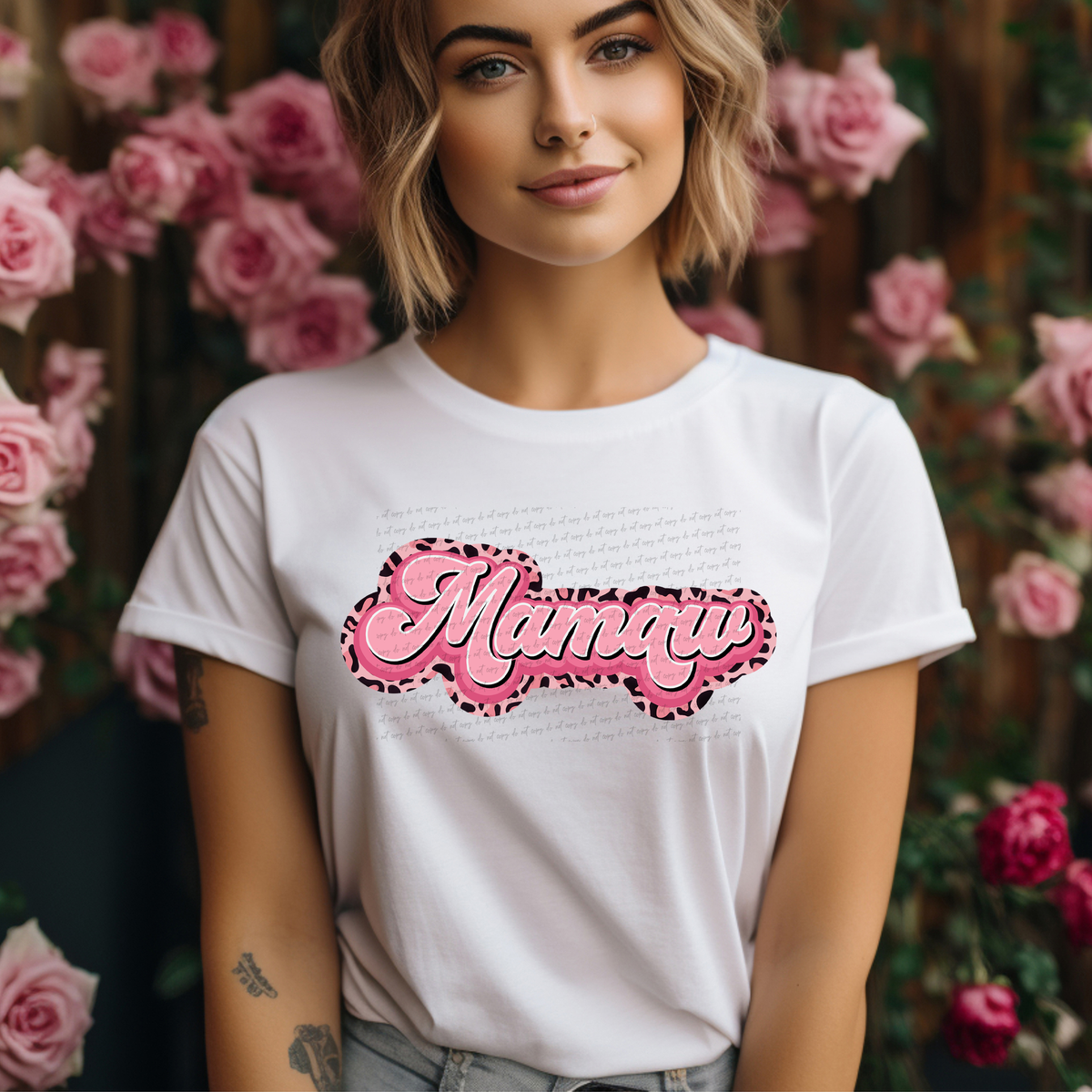 Mamaw's Matching Sweetheart Leopard Pink 81590 DTF Transfer