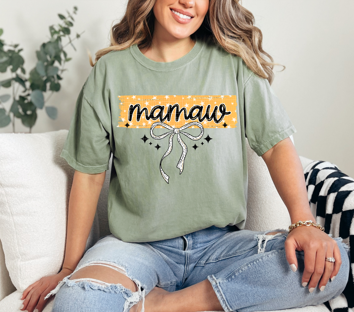 Mamaw STAR background (Linda) DTF Transfer