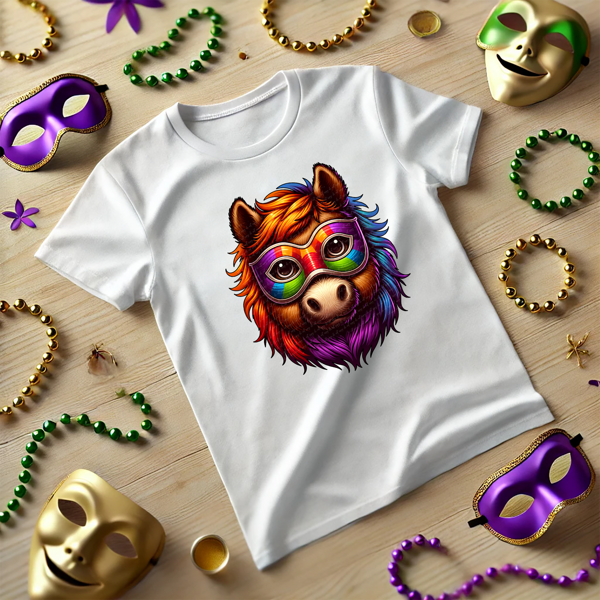 Mardi Gras Horse Mask 81928 DTF Transfer