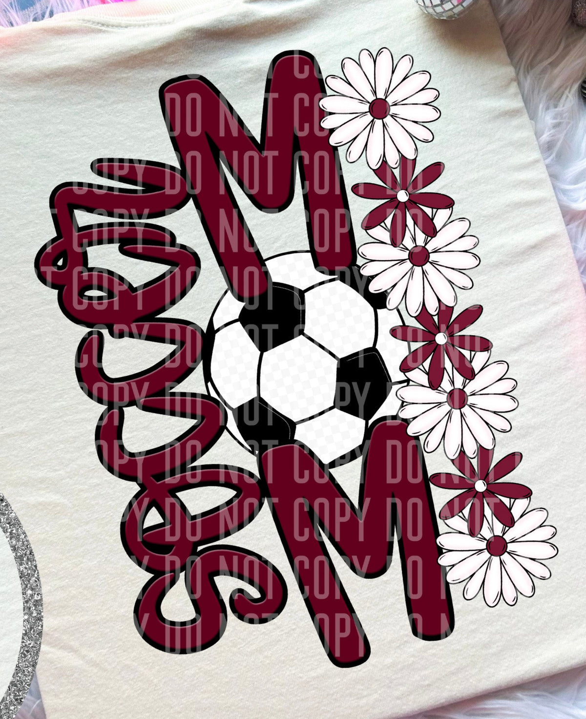Soccer Mom Maroon BACK (Caplinger) DTF transfer
