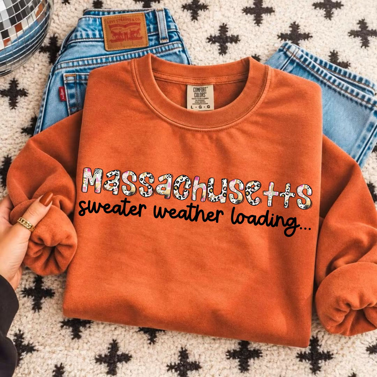 Massachusetts sweater weather loading (Vehement) DTF Transfer
