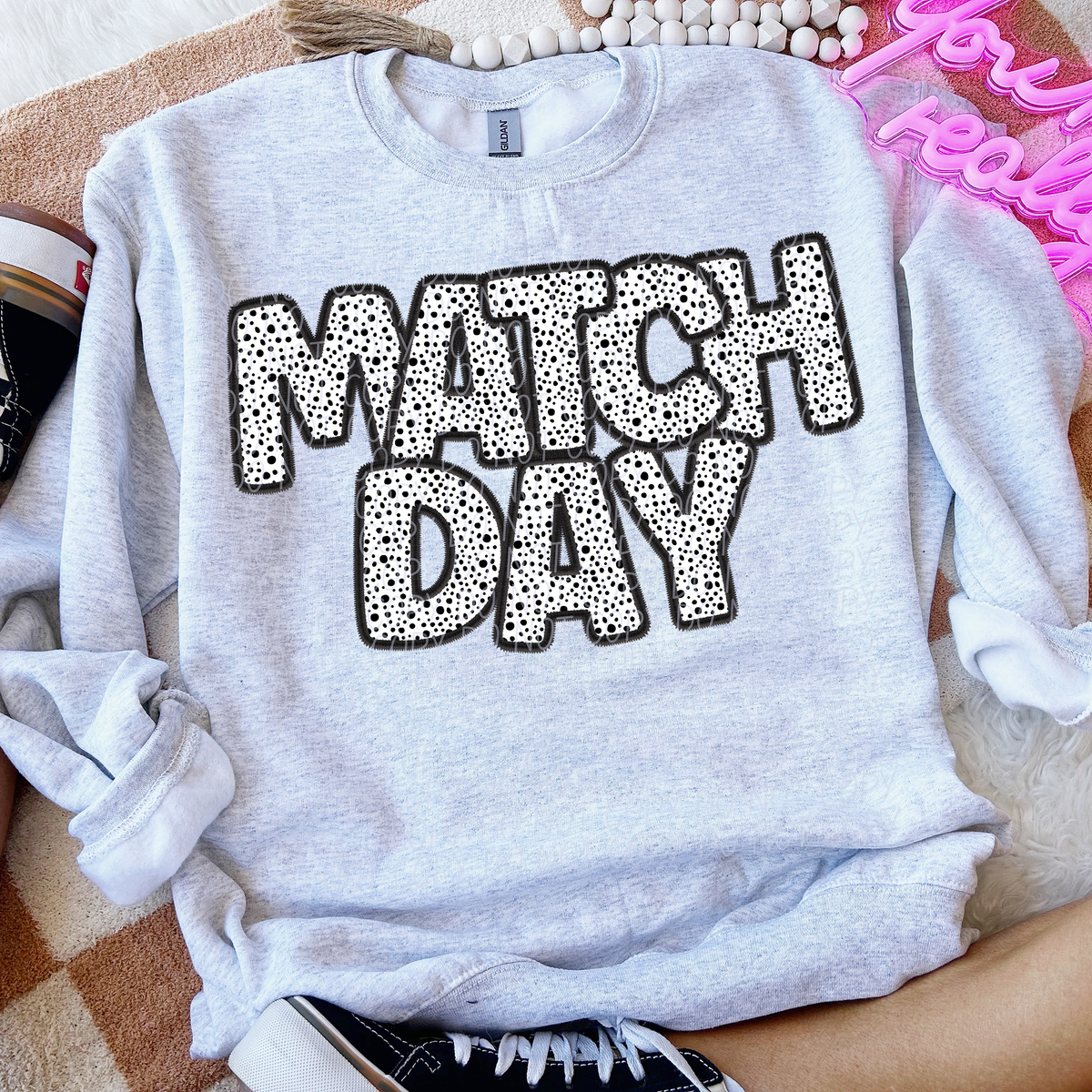 Match Day Dotted Text Dotted 66191 DTF transfer