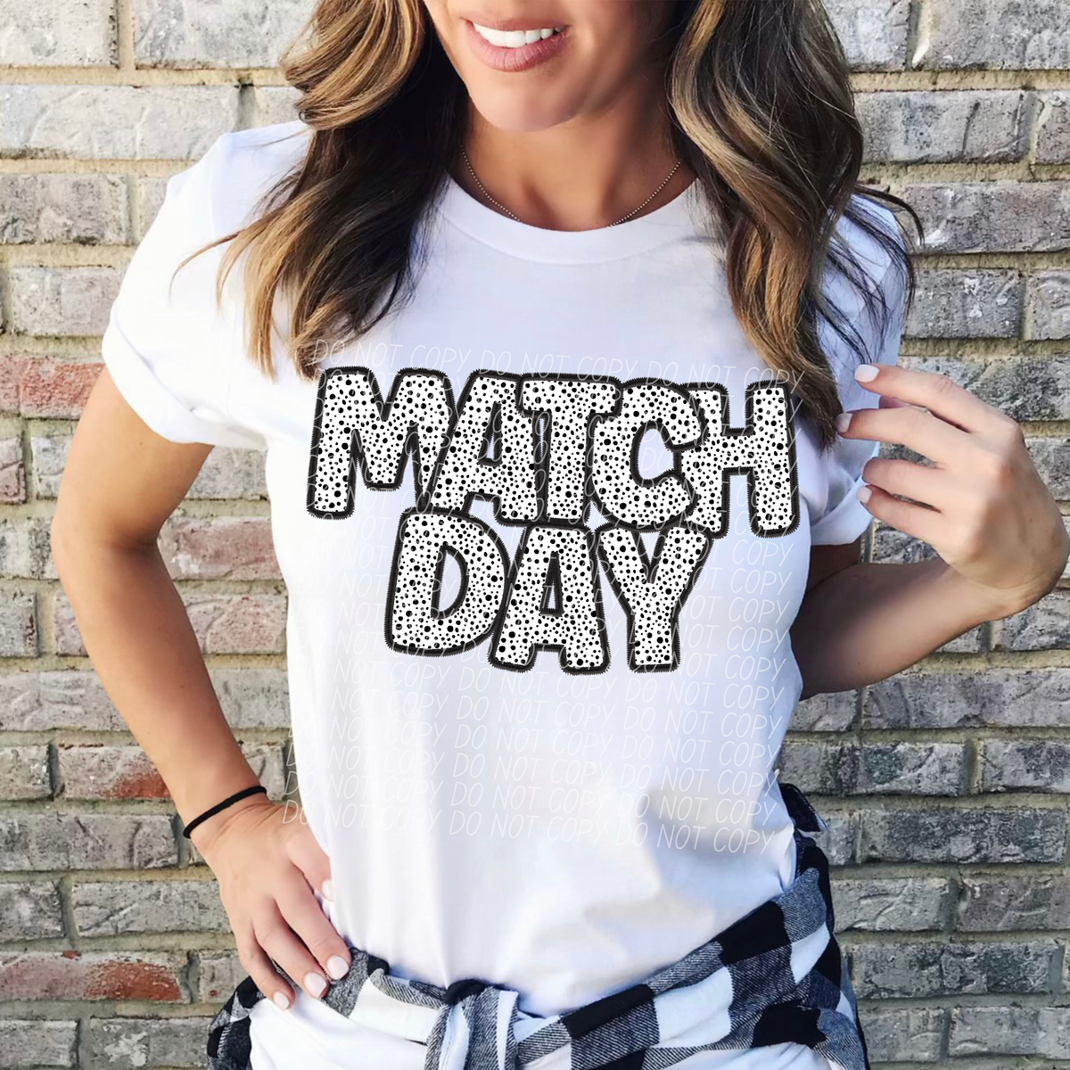 Match Day Dotted Text Dotted 66191 DTF transfer