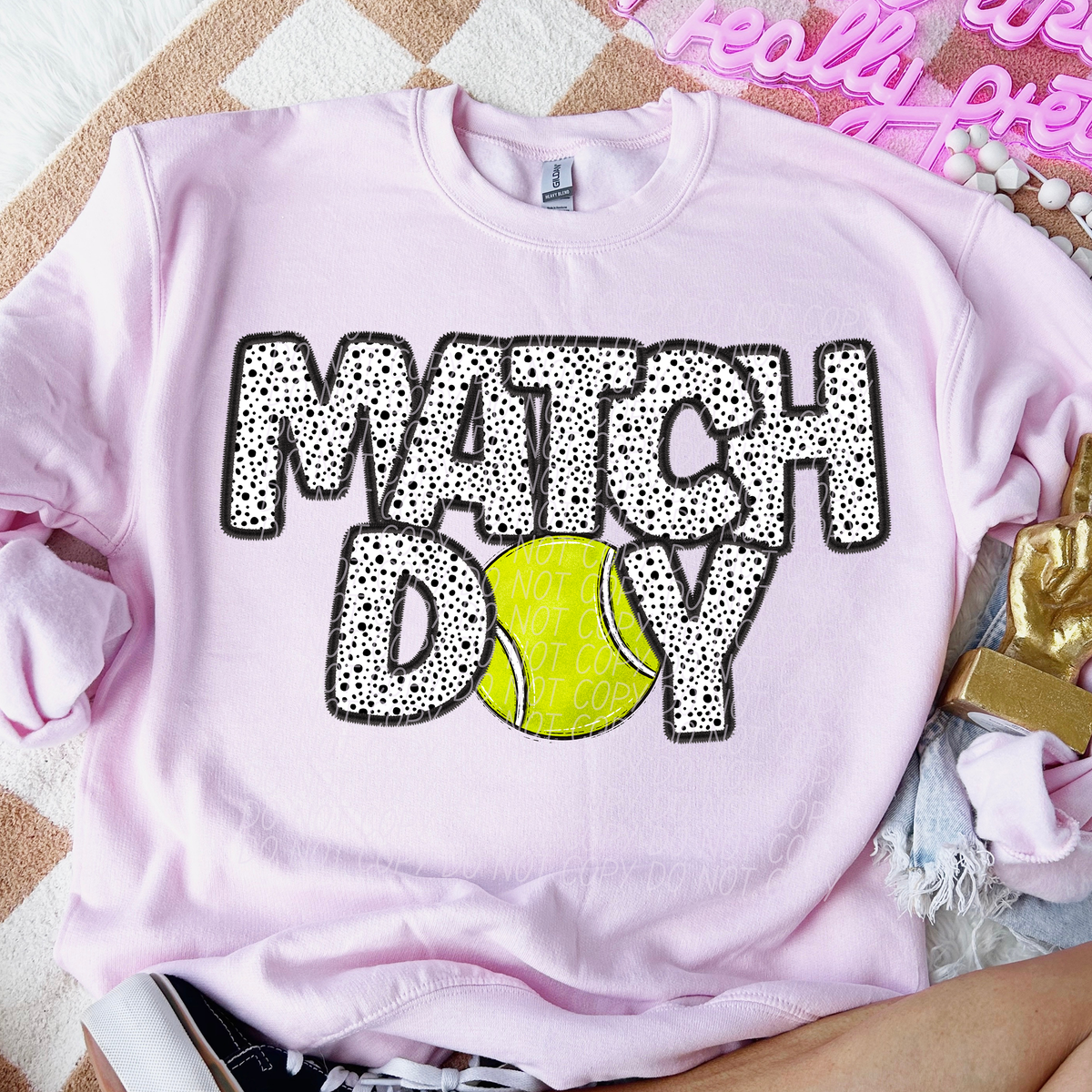 Match Day Tennis Dotted 66192 DTF transfer