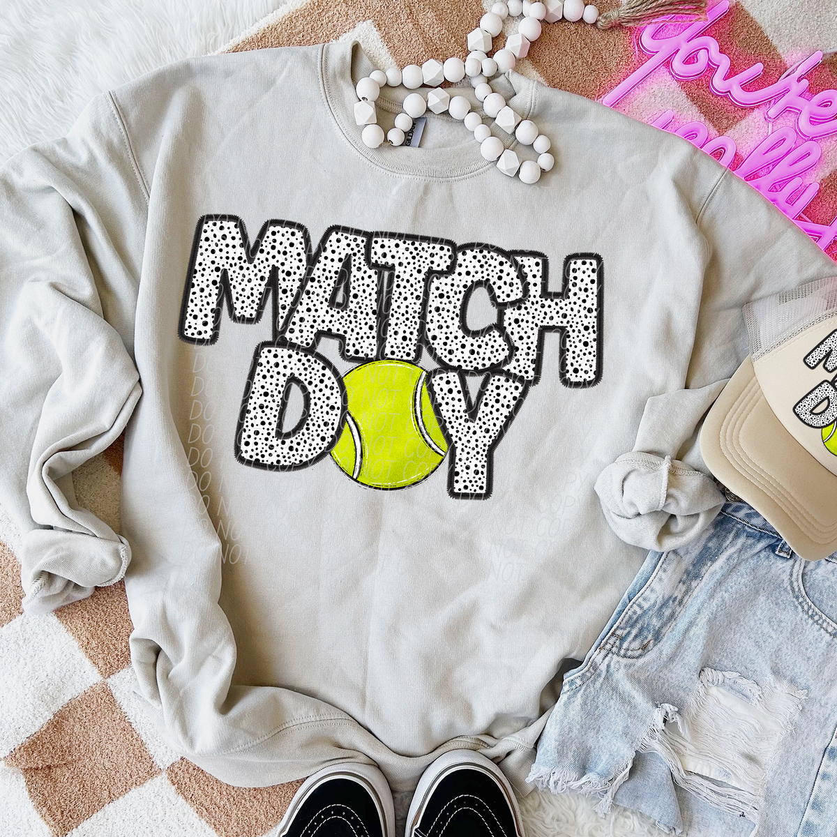 Match Day Tennis Dotted 66192 DTF transfer