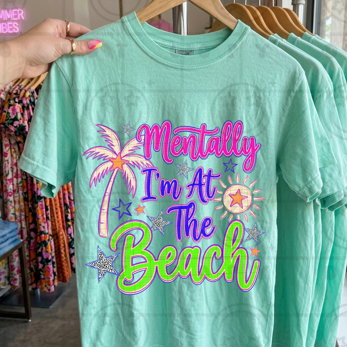 Mentally I'm at the beach NEON (HW) DTF Transfer
