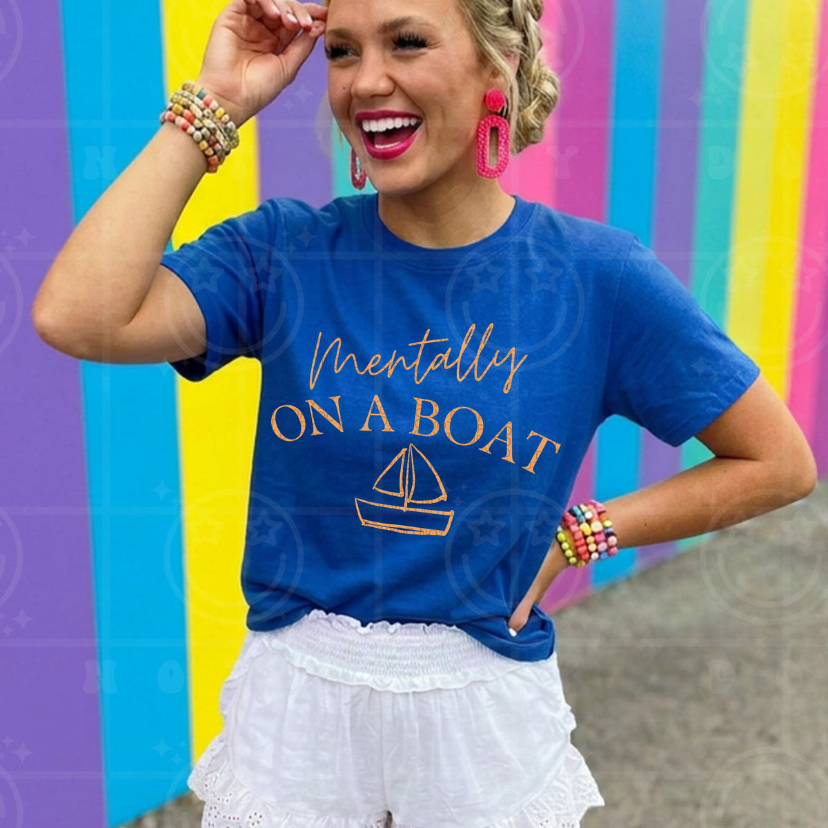 Mentally on a boat ORANGE (HW) DTF Transfer