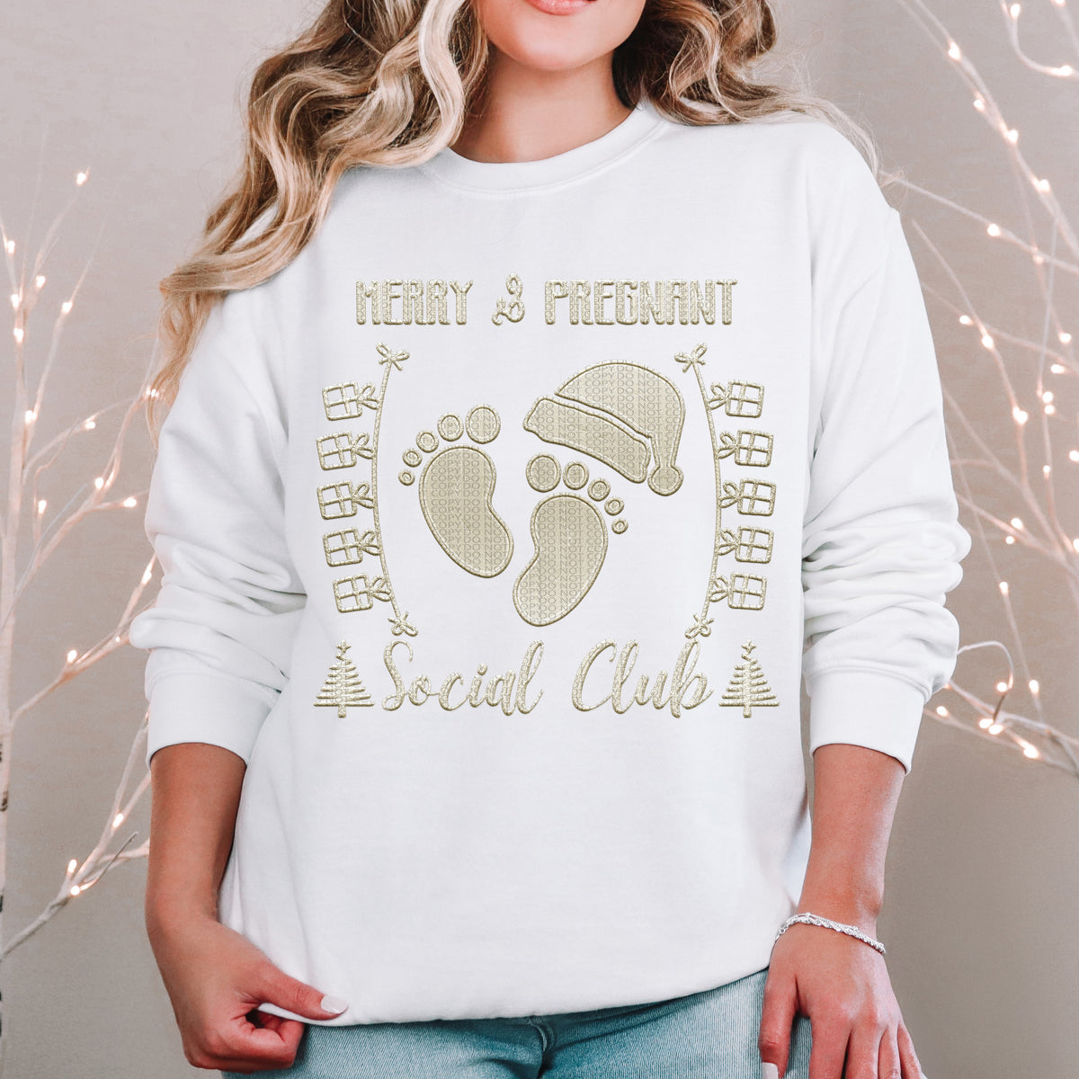 Merry And Pregnant Social Club Ivory 63979 DTF transfer