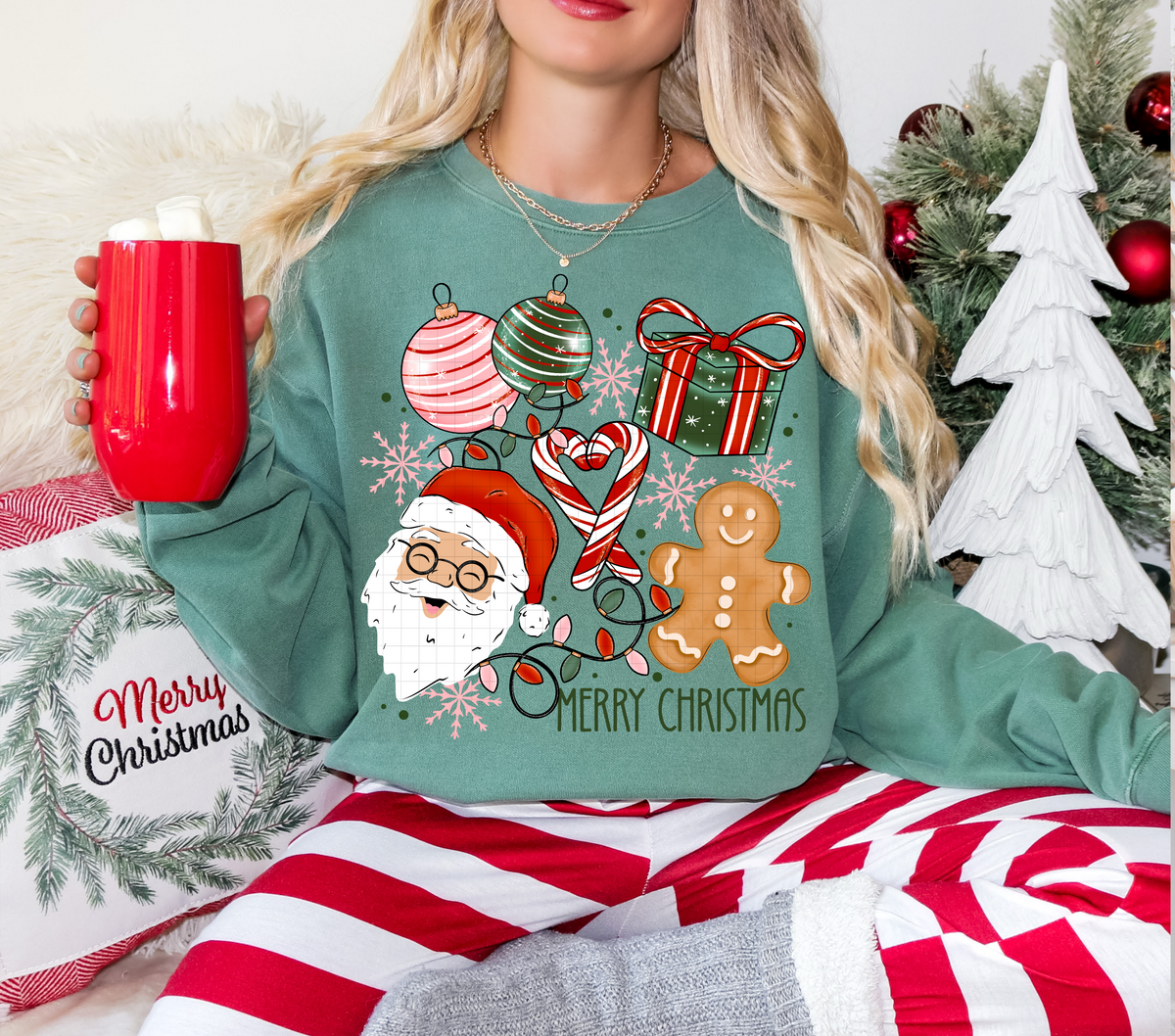 Merry Christmas 90's collage (Linda) DTF Transfer