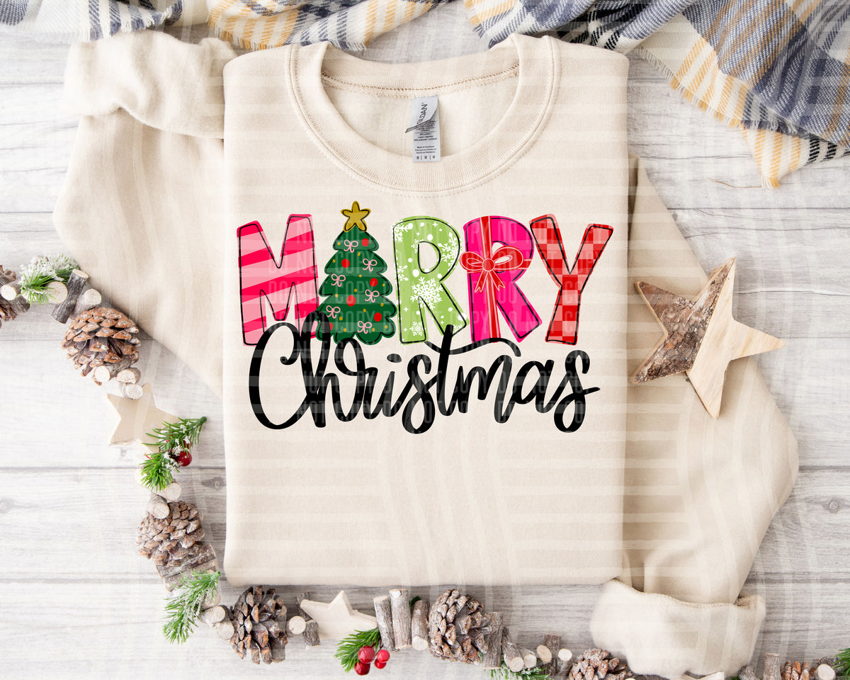 Merry Christmas- Words (Caplinger)DTF Transfer