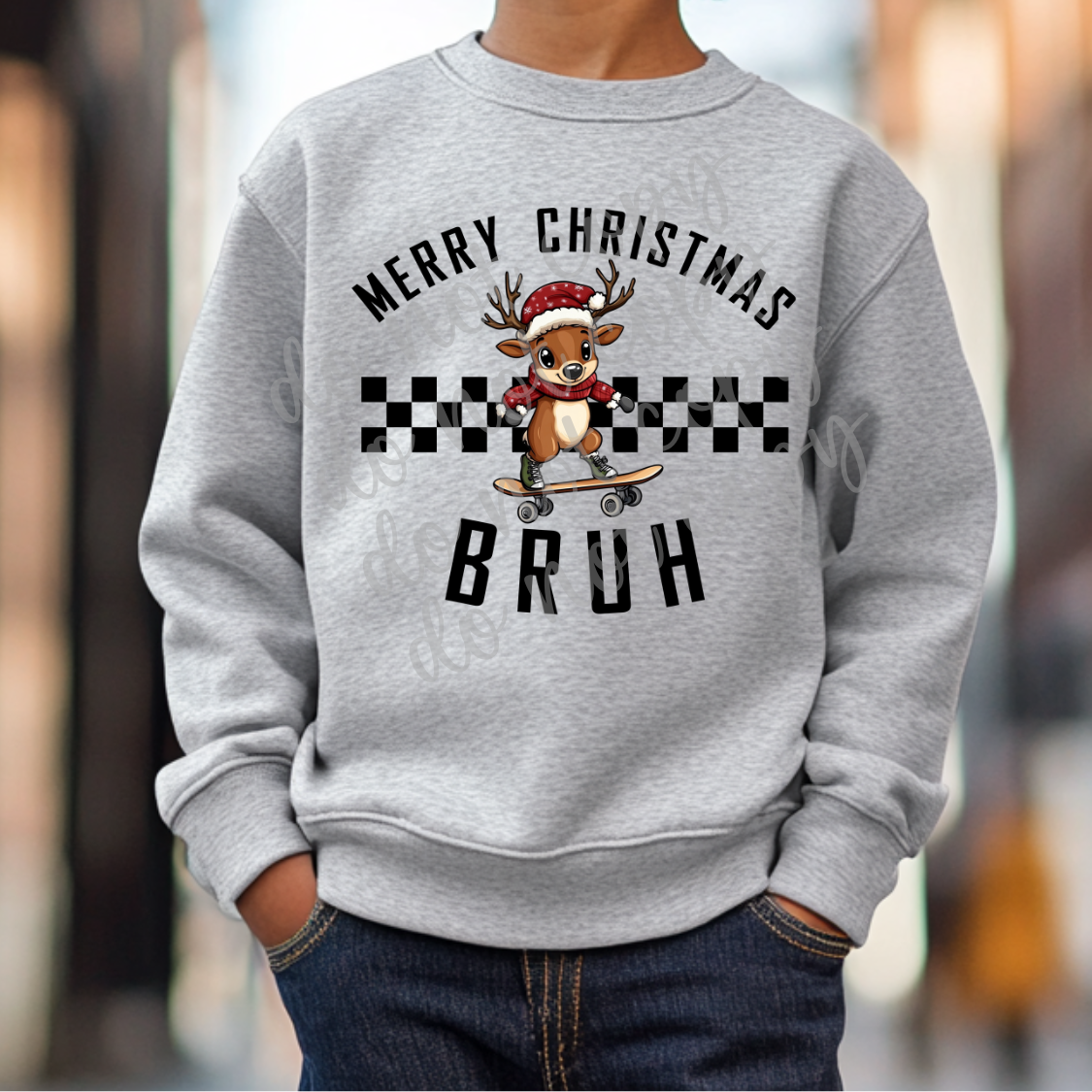 Merry Christmas bruh reindeer (Parker)  DTF Transfer