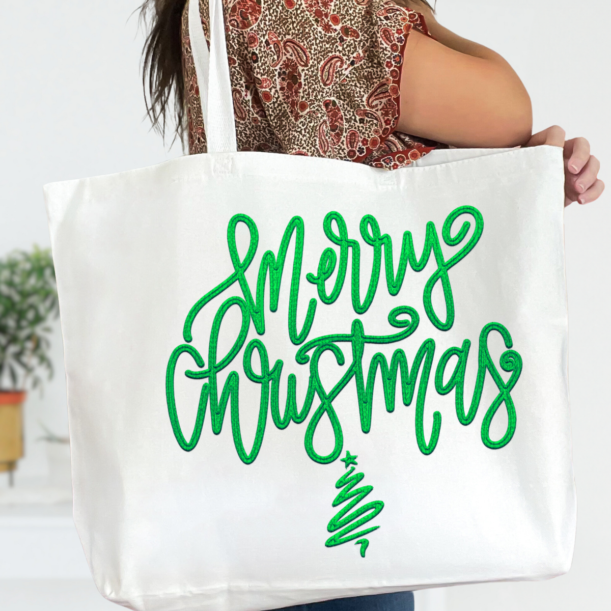 Merry Christmas green (HW) 67003 DTF transfer