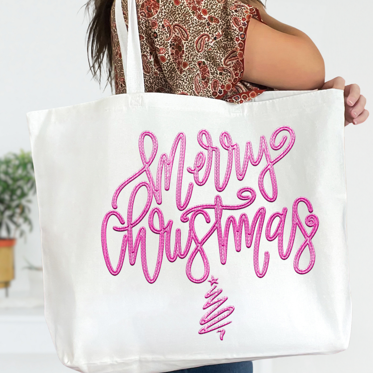 Merry Christmas pink (HW) 67001 DTF transfer