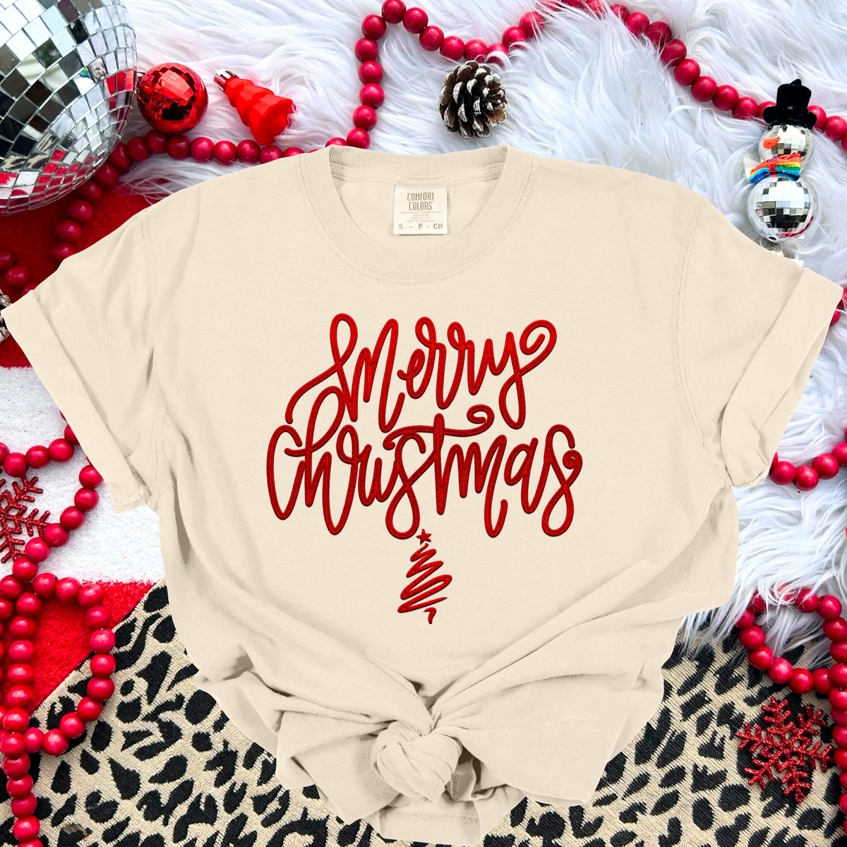 Merry Christmas red (HW) 67002 DTF transfer
