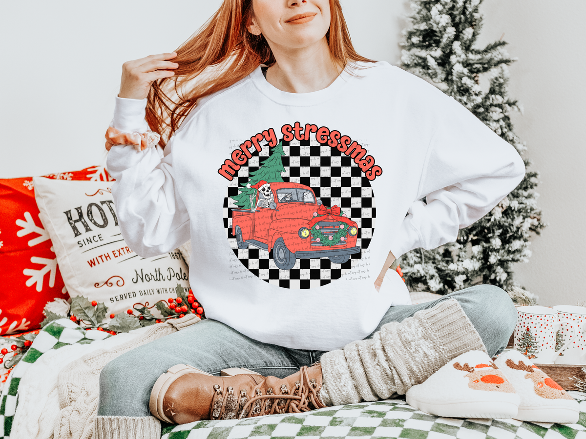 Merry Stressmas Checkered 42799 DTF transfer