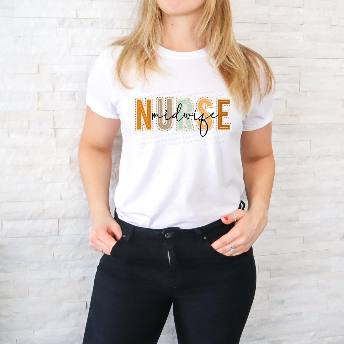 Midwife Nurse Pastel Font 116939 DTF Transfer