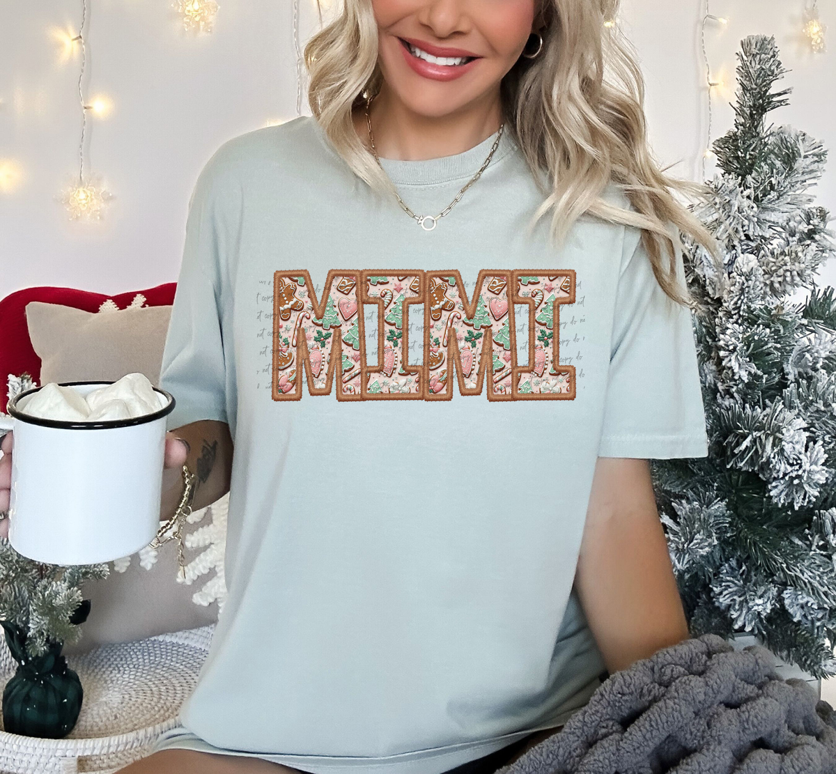 Mimi Gingerbread Faux Embroidery 61934 DTF transfer