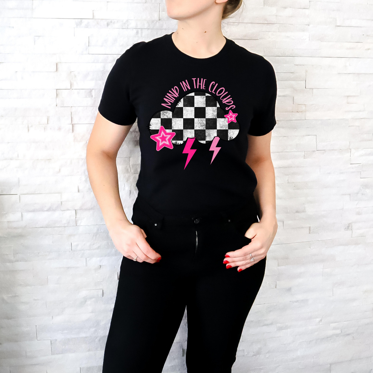 Mind In The Clouds Checkered Cloud 117893 DTF transfer