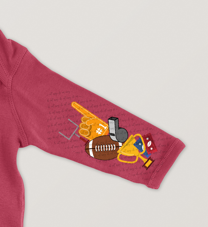 Mini Football No Words (Sleeve Print) 61211 DTF Transfer