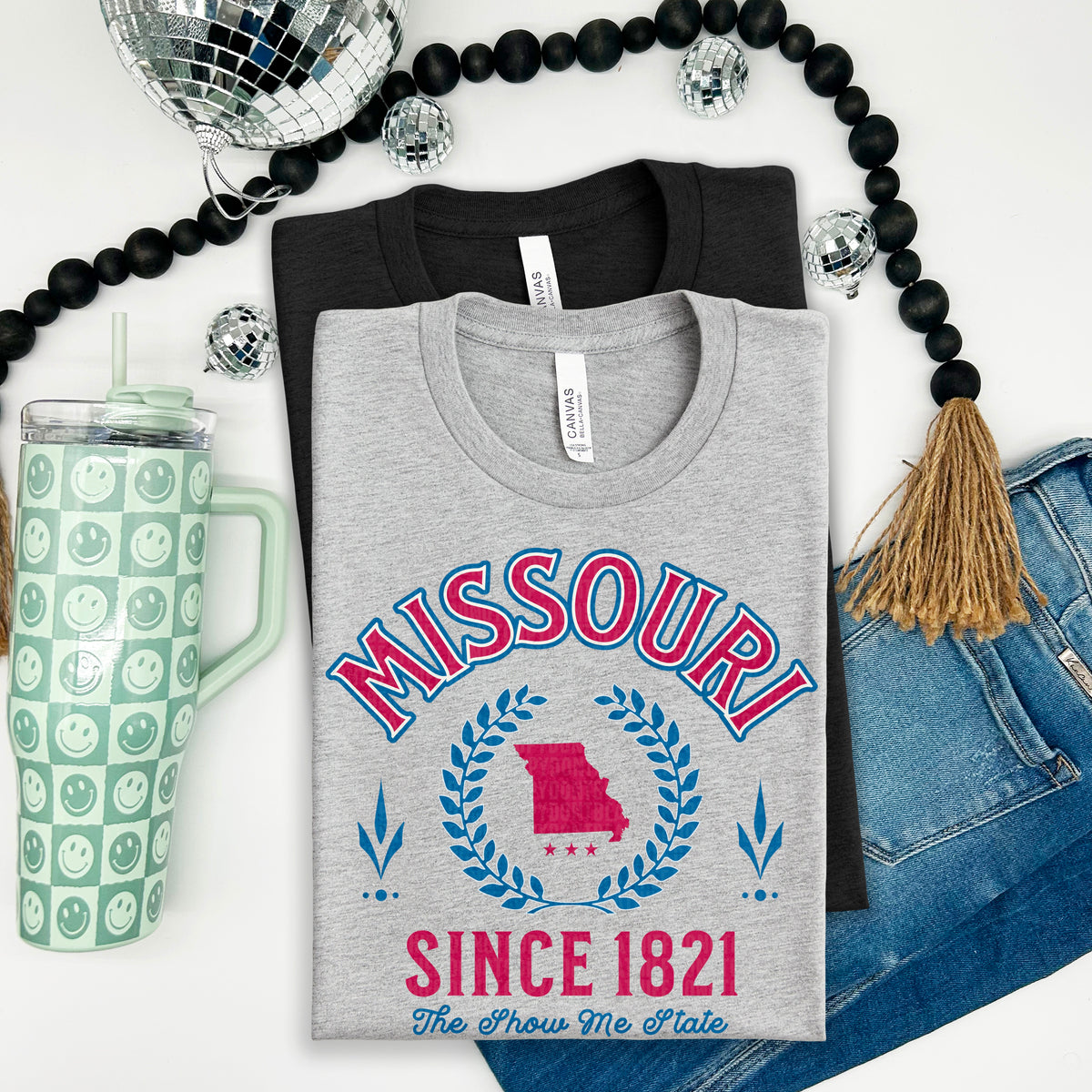 Missouri Varsity Letters RED and BLUE 105093 DTF transfer