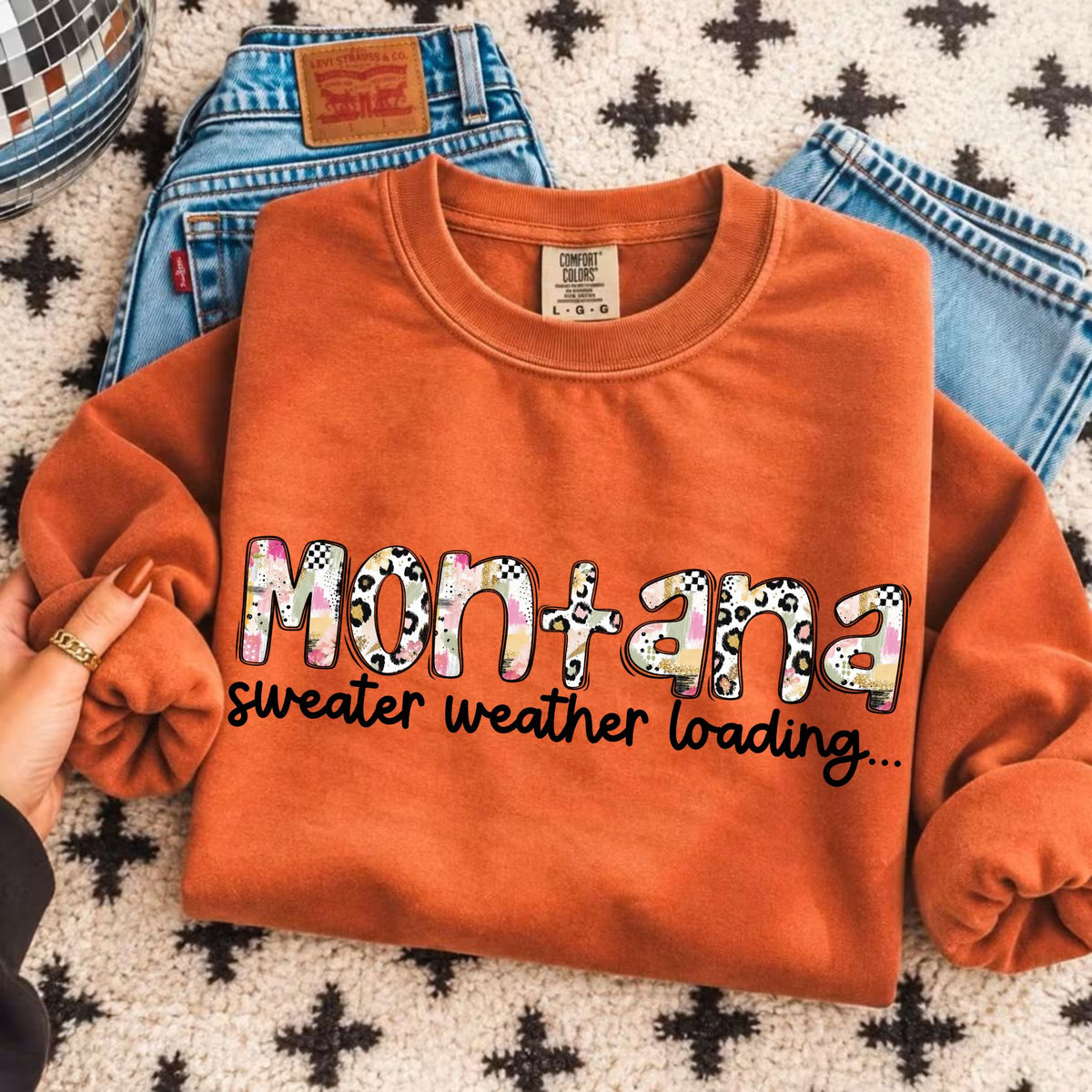 Montana sweater weather loading (Vehement) DTF Transfer