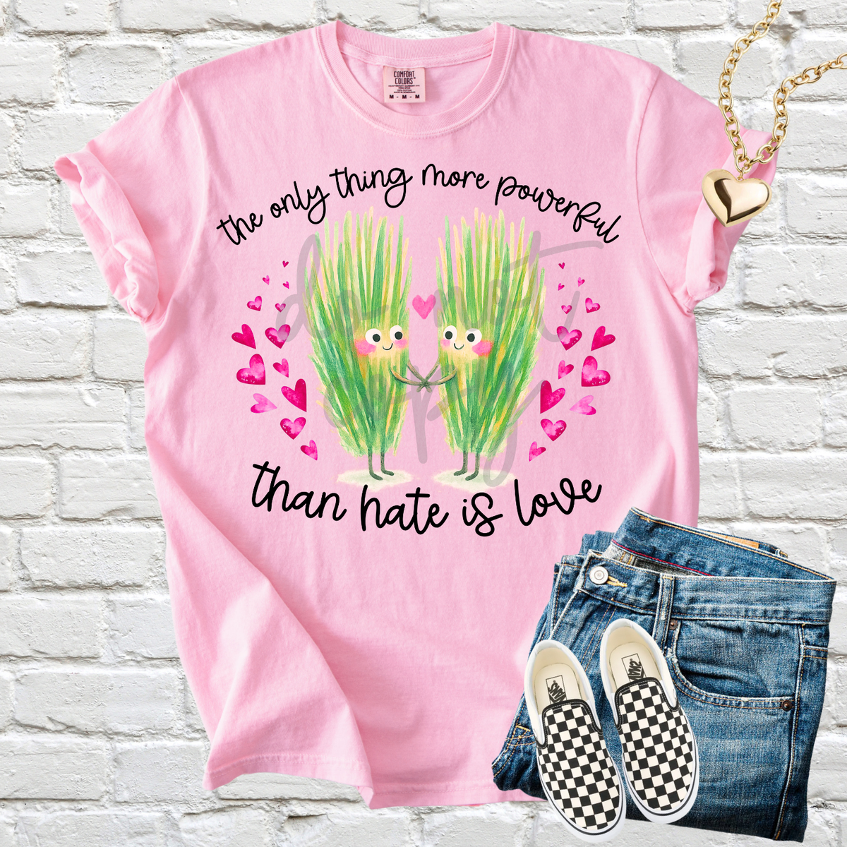 The only thing more powerful than hate is love (Parker) DTF Transfer