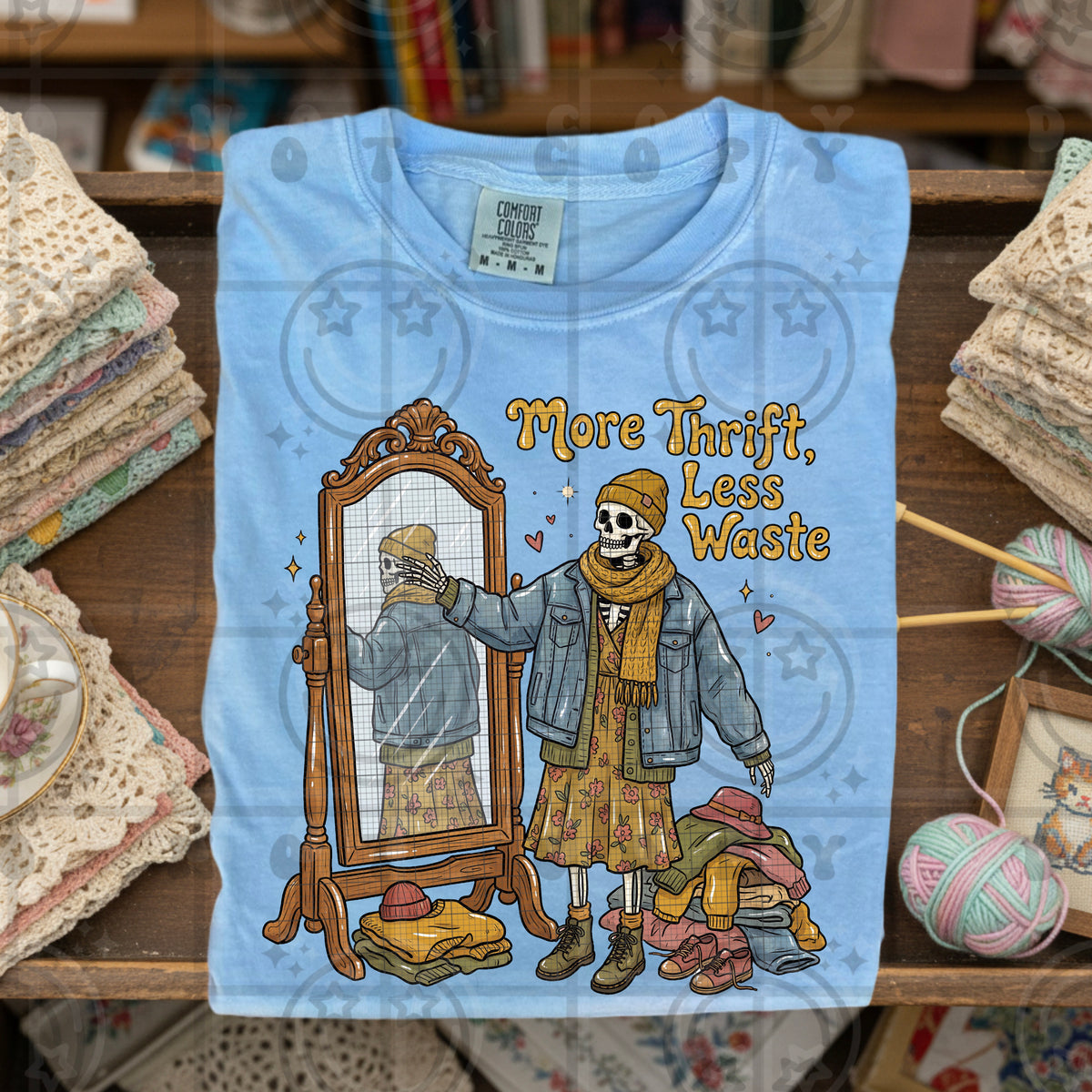 More thrift less waste skeleton (HW) DTF Transfer