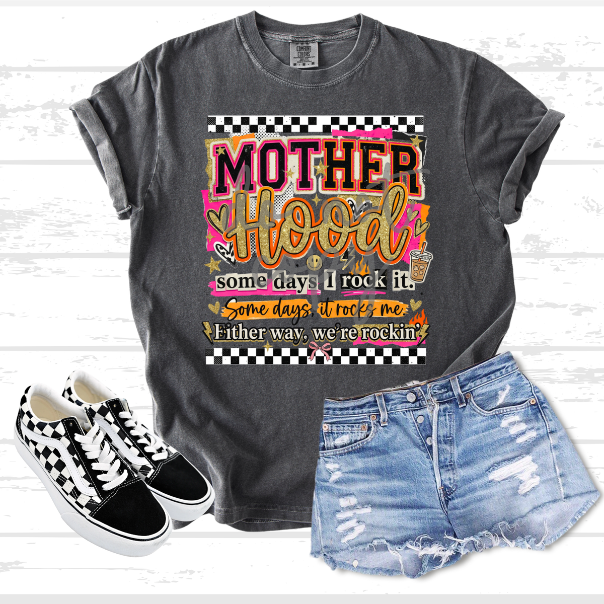 Motherhood rockin magazine font (Parker) DTF Transfer