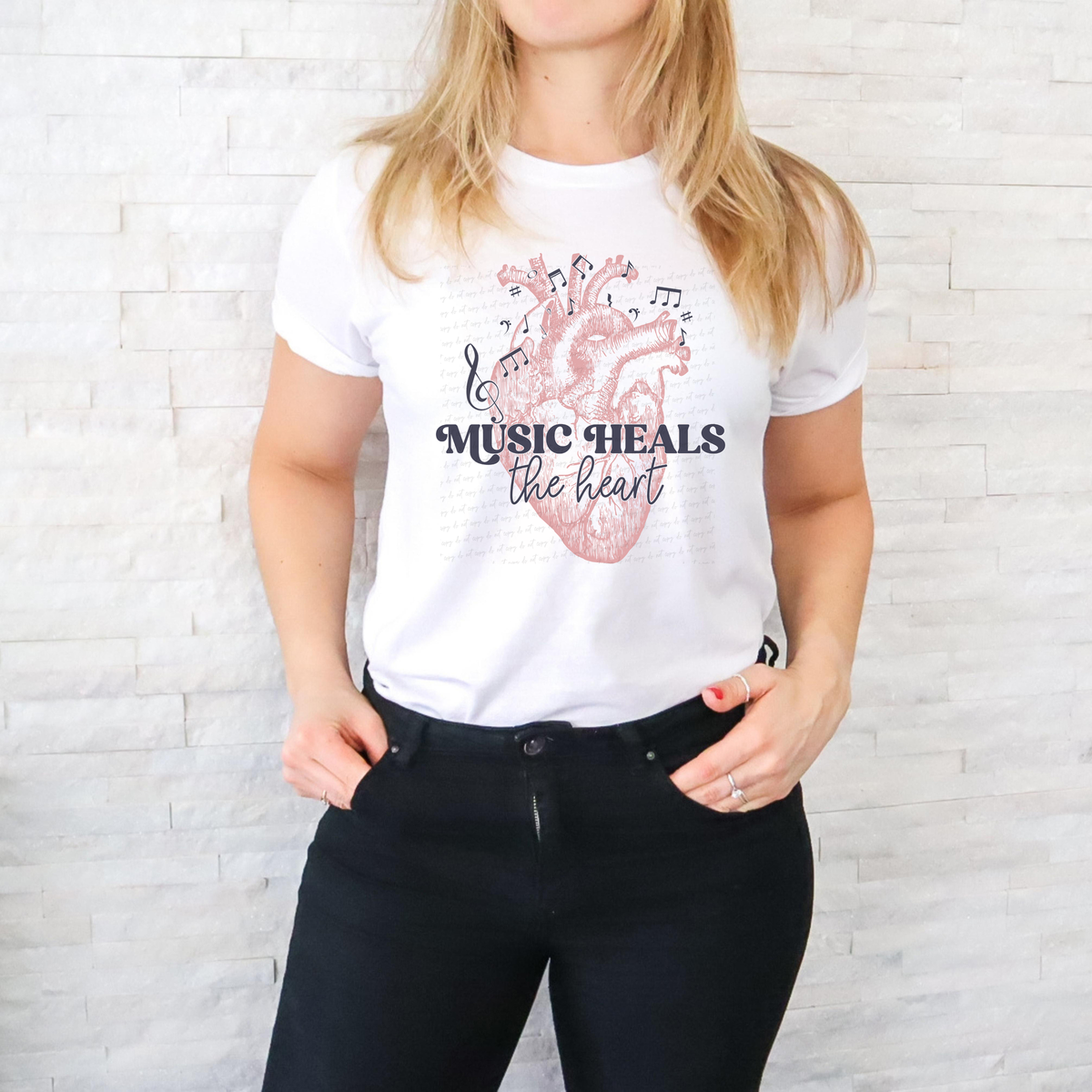 Music Heals The Heart 116856 DTF Transfer