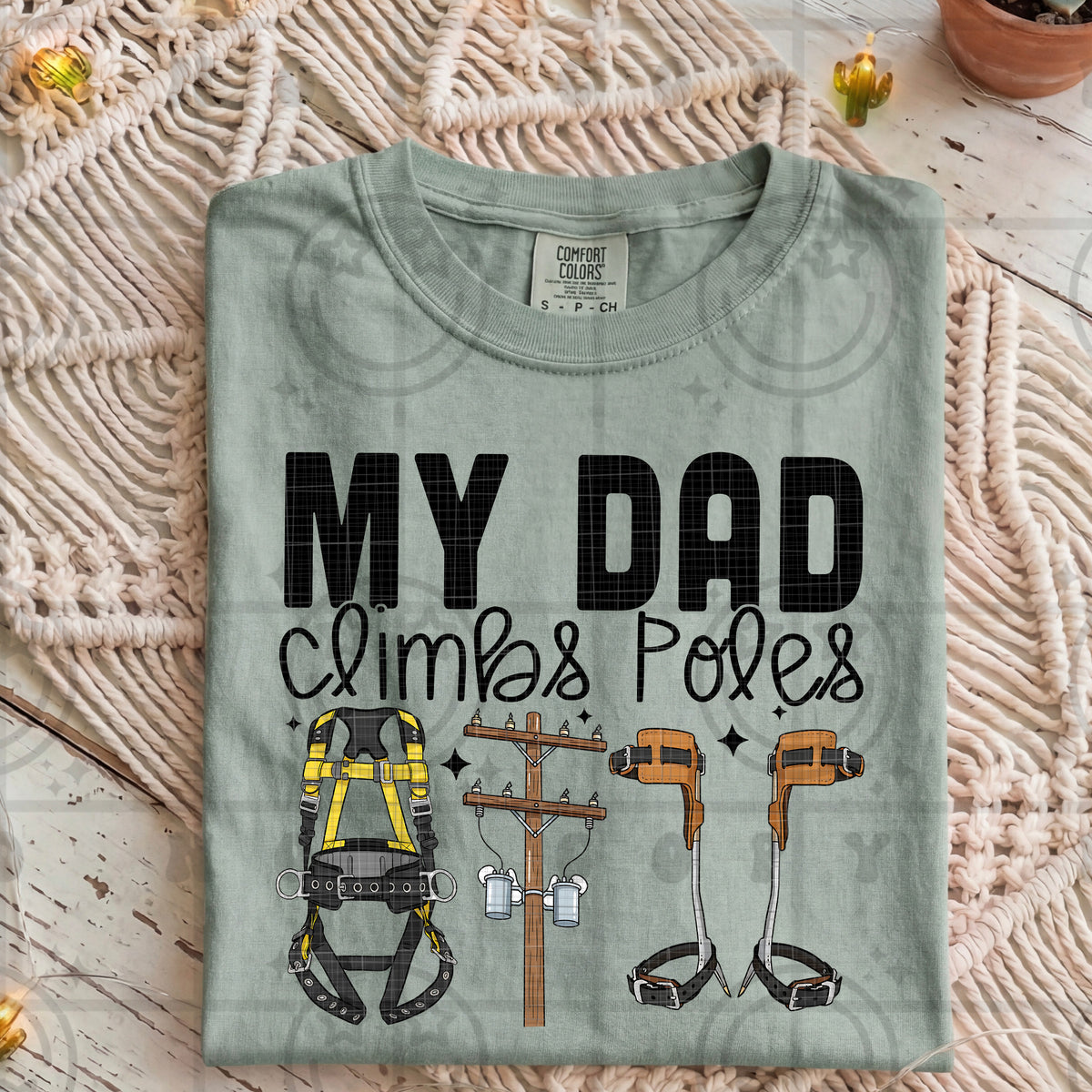 My dad climbs poles (HW) DTF Transfer