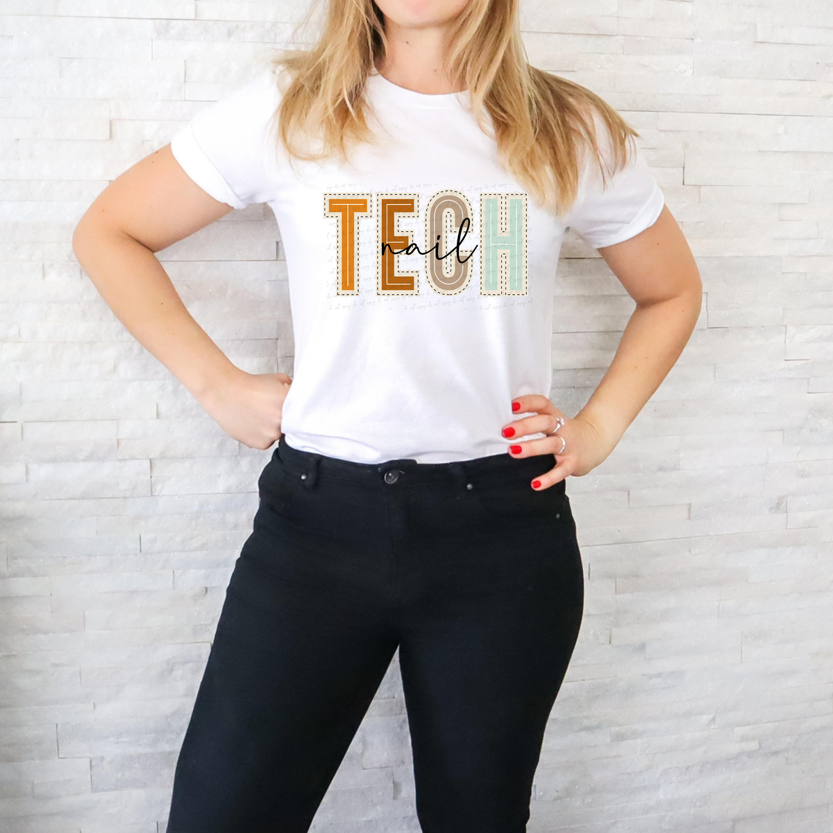 Nail Tech Pastel Font 116940 DTF Transfer