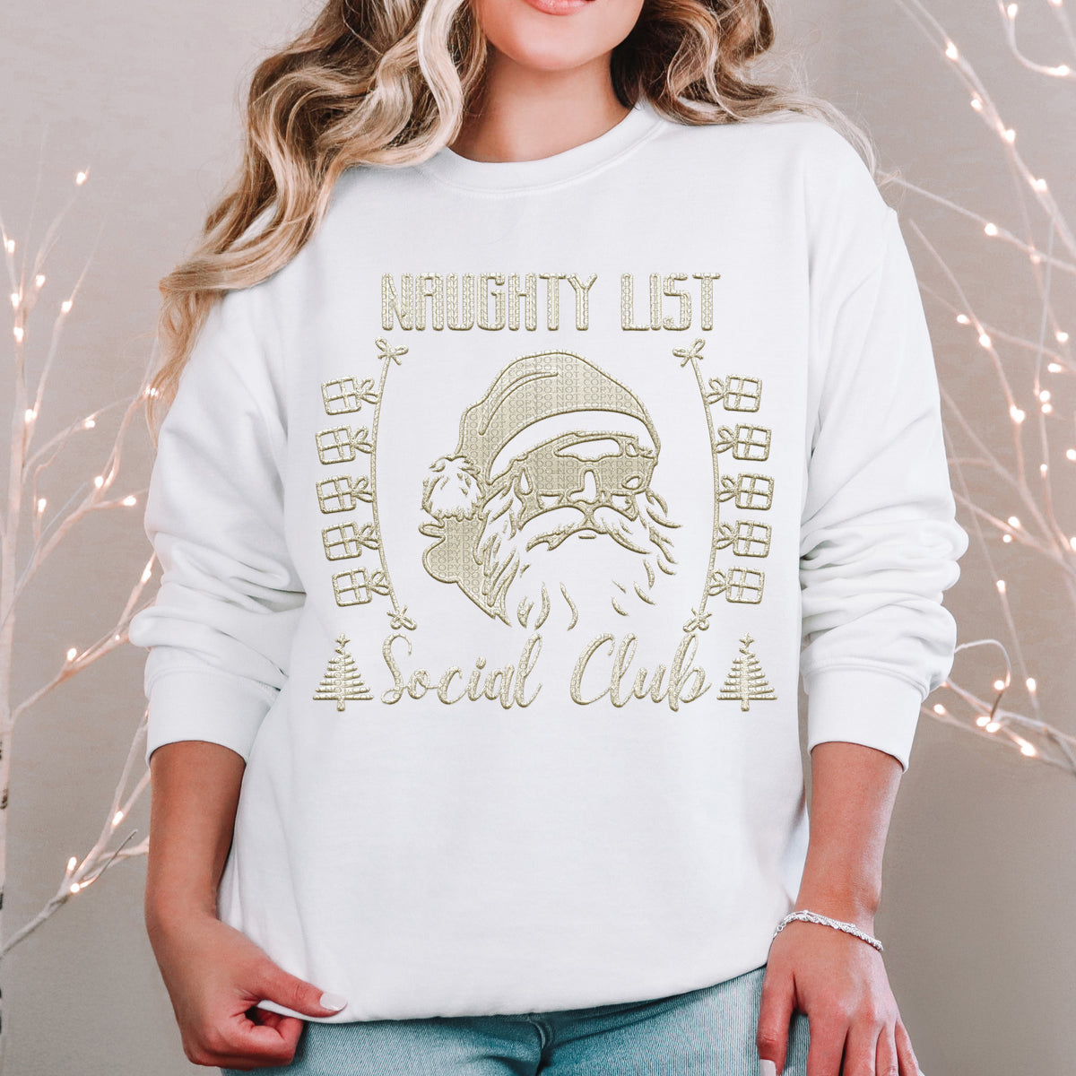 Naughty List Social Club Ivory 63998 DTF transfer