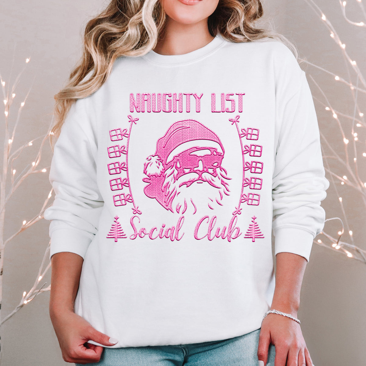 Naughty List Social Club Pink 66000 DTF transfer