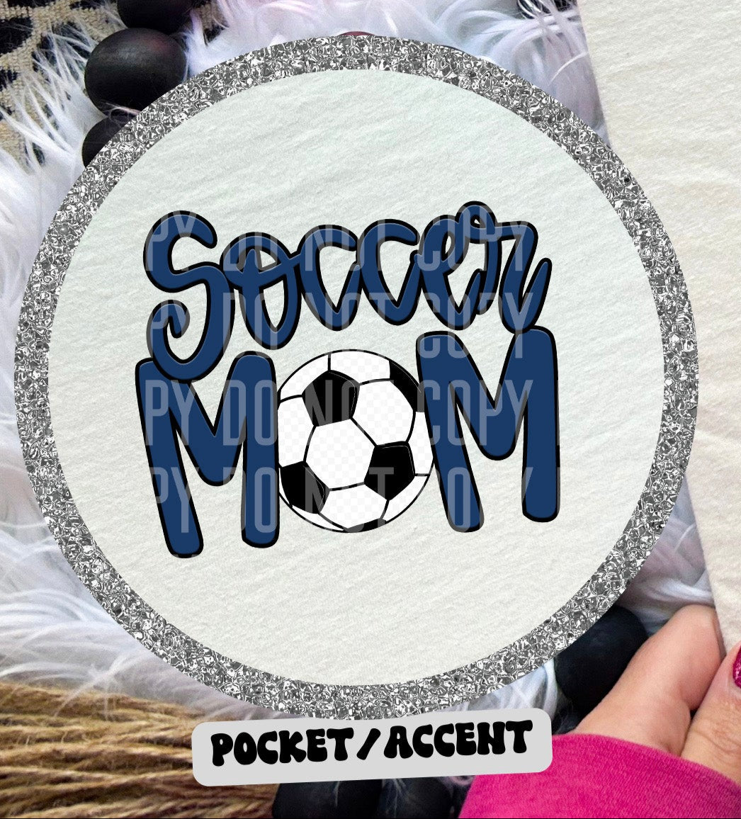 Soccer Mom Navy POCKET (Caplinger) DTF transfer