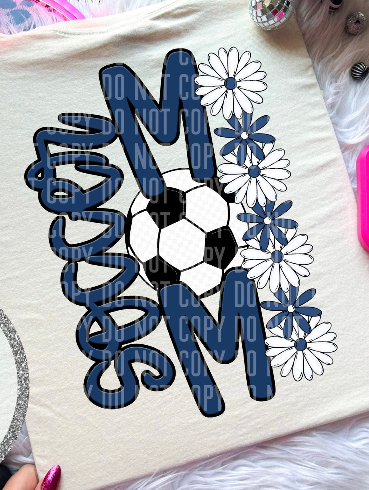 Soccer Mom Navy BACK (Caplinger) DTF transfer