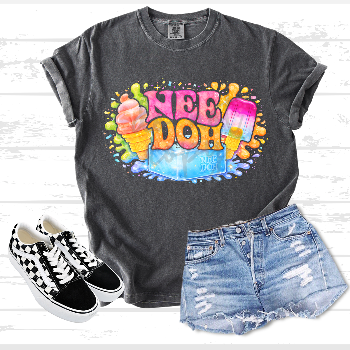 N doh blue cube ice cream popsicle  (Parker) DTF Transfer