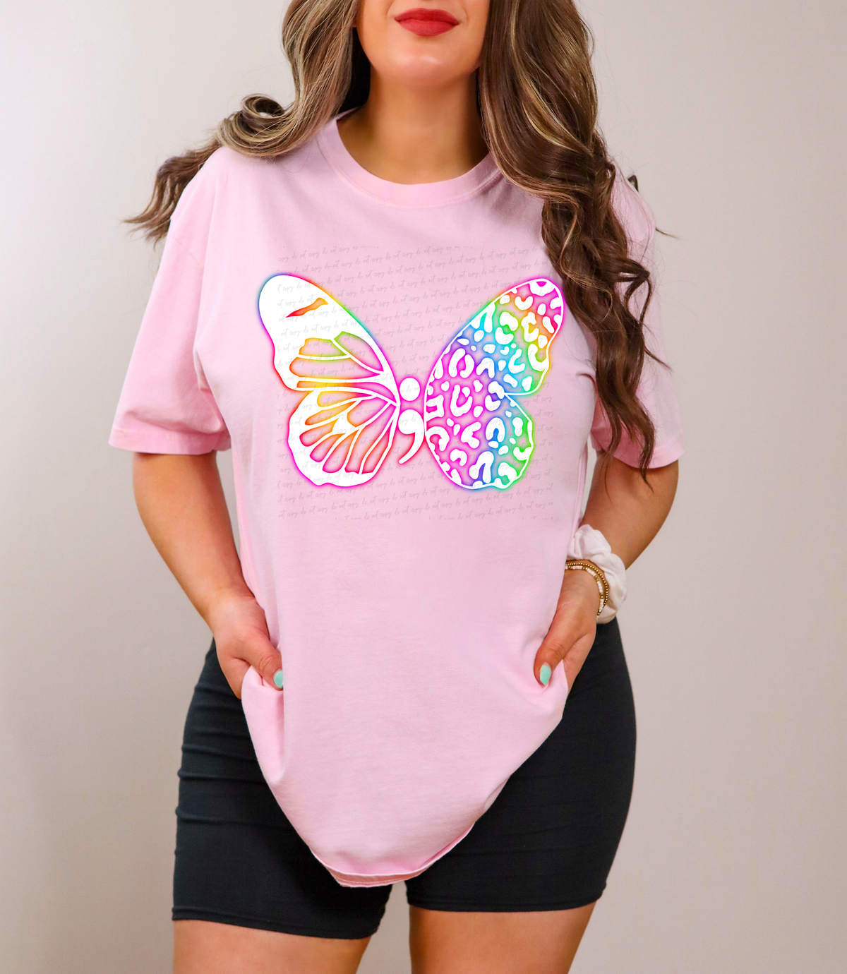 Neon Butterfly Leopard Design 116636 DTF Transfer
