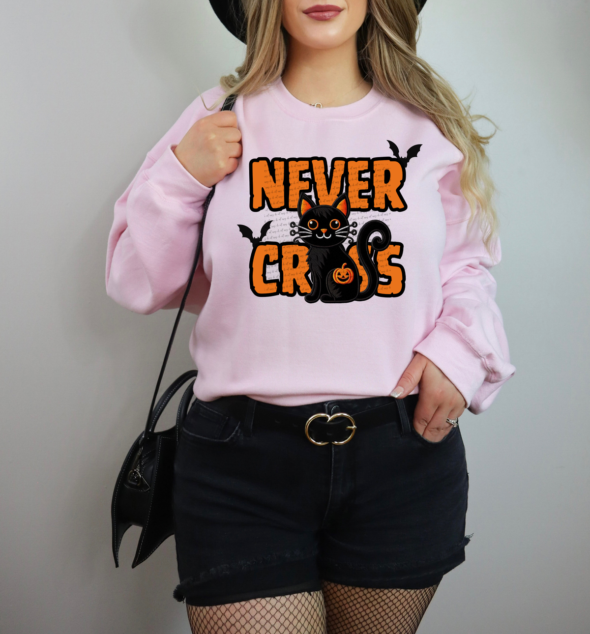 Never Cross Black Cat 42600 DTF transfer