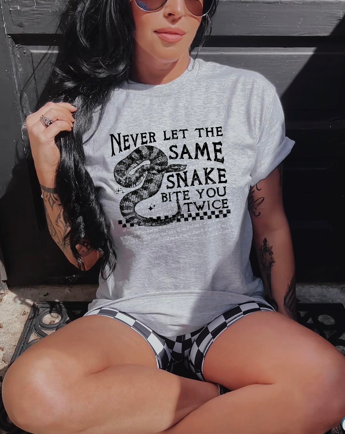 Never Let The Same Snake Bite You Twice 74491 DTF Transfer