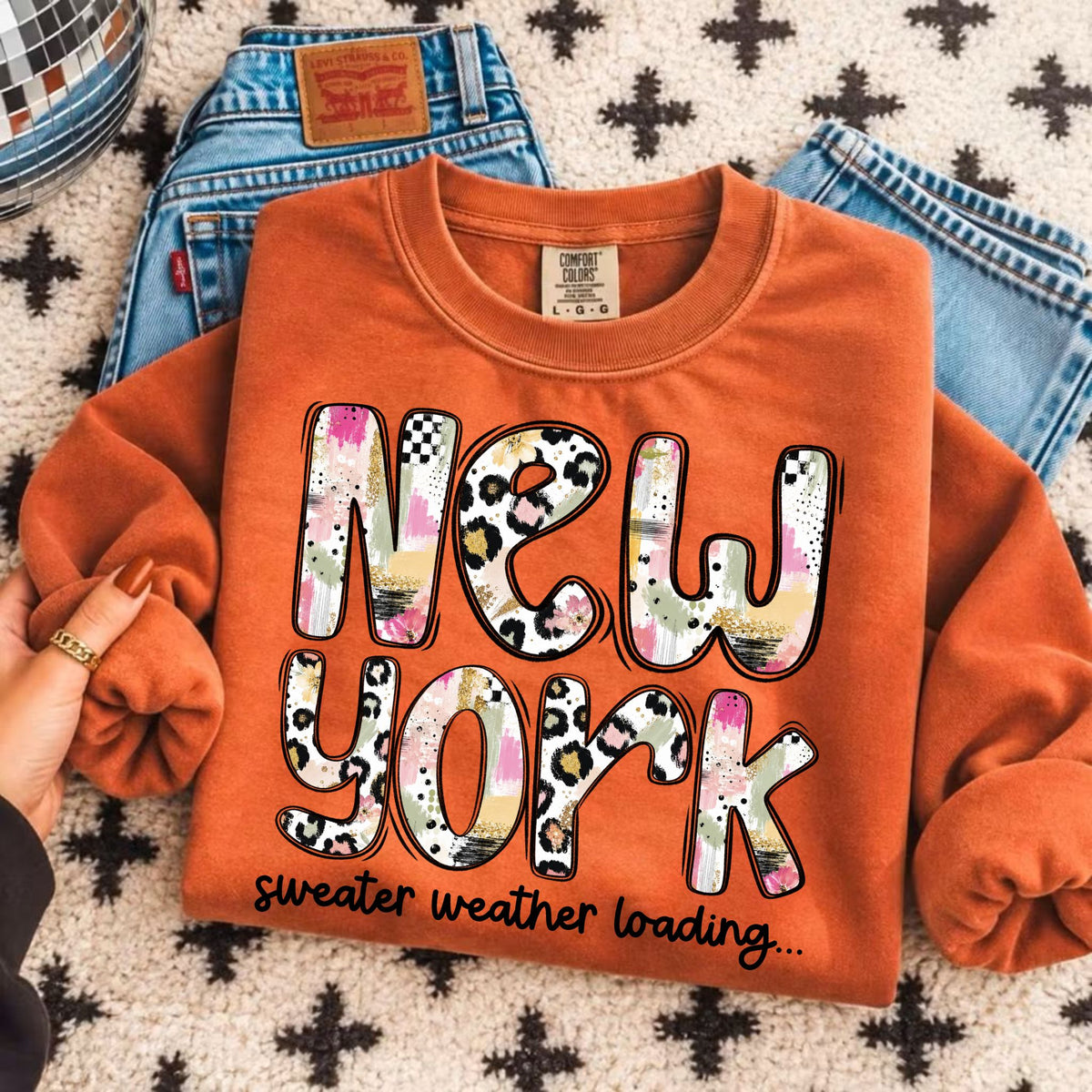 New York sweater weather loading (Vehement) DTF Transfer