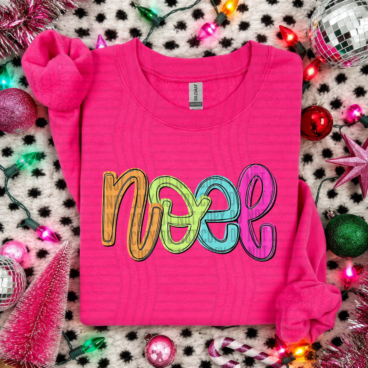 Noel-Christmas script words (Caplinger) DTF Transfer